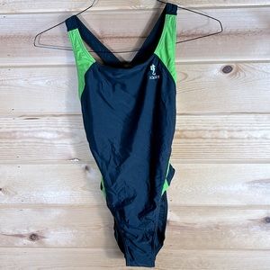 KIEFERS Team Panel Lycra Fastback Swimsuit, size 34 **New With Tags**